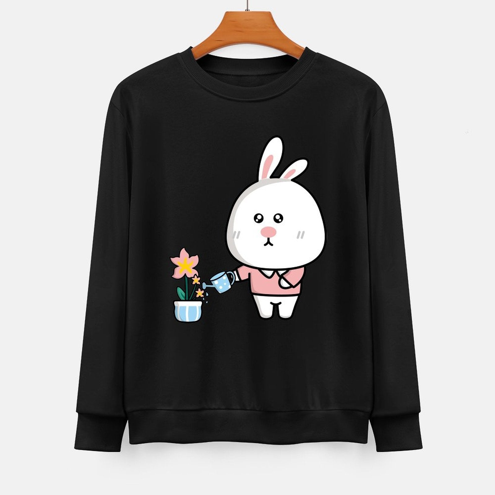 Front Patterned Long Sleeve TopSimple Oversized